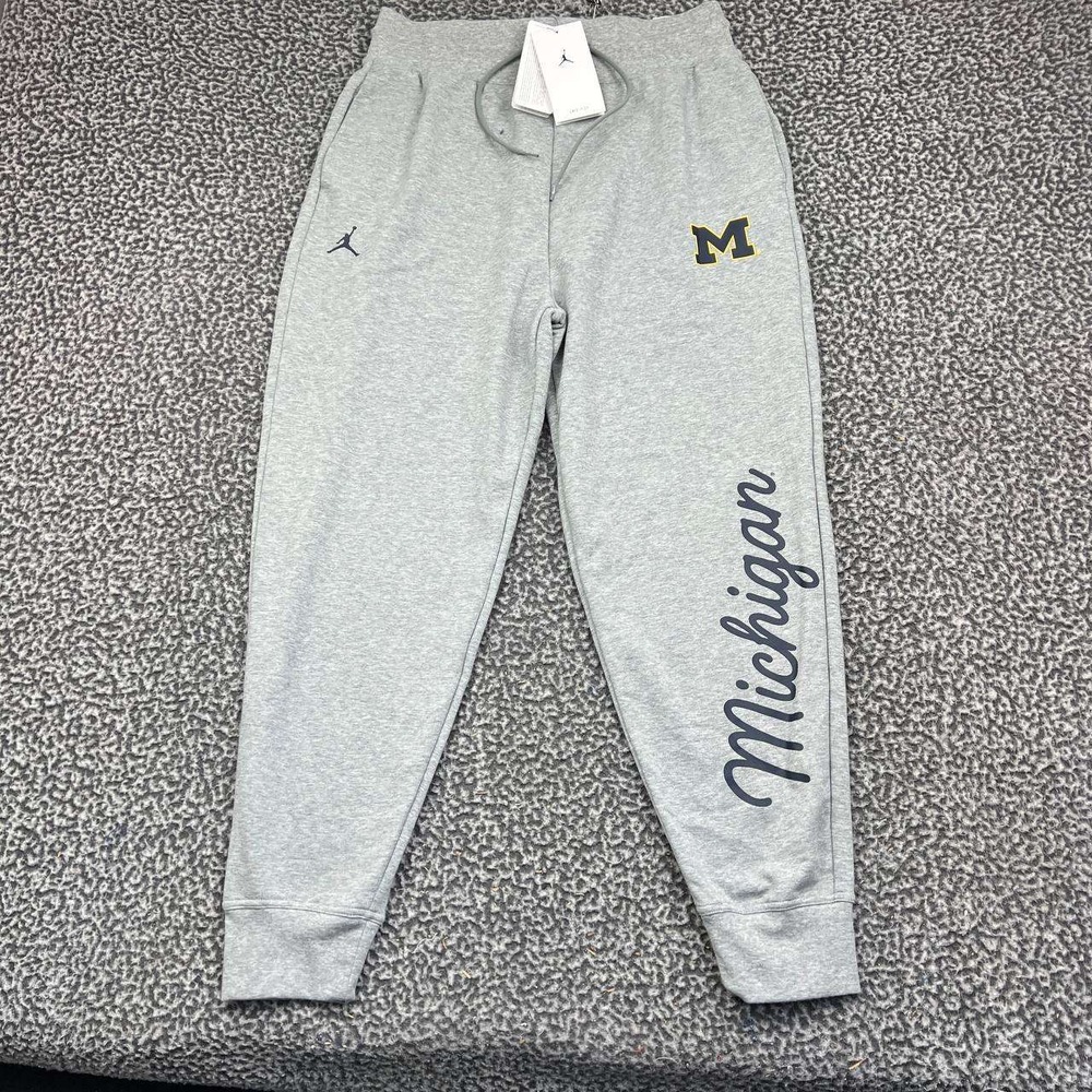 Air Jordan Michigan Wolverines Dri-FIT Sweatpants Women Gray Medium New M